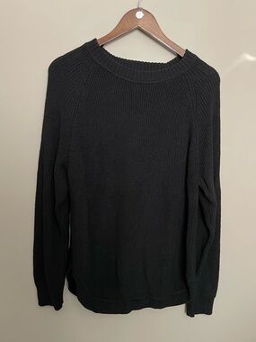 Roots Black Crewneck Knit Sweater Women’s XL